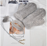 Білі рукавиці, рукавиці норкові. Хутряні рукавиці з хутра норки Color: white, фото 8