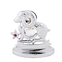 Срібляста статуетка Swarovski "Знак зодіаку Овен" Crystocraft