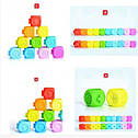 Розвиваючий тактильний набір силіконових кубиків Soft Baby A101-8 10 шт, фото 5