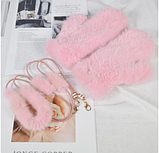 Білі рукавиці, рукавиці норкові. Хутряні рукавиці з хутра норки Color: white, фото 2