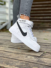 Жіночі кросівки Nike Air Force Shadow White Winter (c хутром) ALL05031, фото 2