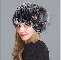 Зимові шапки з кролика сірий колір 9