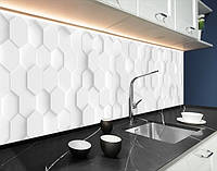Кухонная плитка на кухонный фартук с модной текстурой 3д стены, с двухсторонним скотчем 62 х 205 см, 1,2 мм