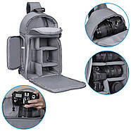 ФотоРюкзак Caden D15G GREY сірий для фото/відео, фото 5