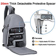 ФотоРюкзак Caden D15G GREY сірий для фото/відео, фото 8