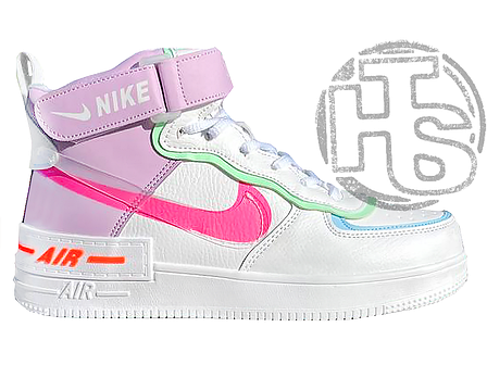 Жіночі кросівки Nike Air Force Shadow High Violet Pink (с мехом) ALL07199, фото 1