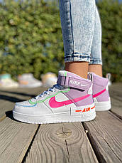 Жіночі кросівки Nike Air Force Shadow High Violet Pink (с мехом) ALL07199, фото 5