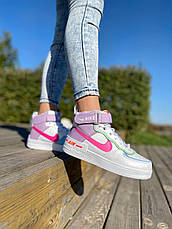 Жіночі кросівки Nike Air Force Shadow High Violet Pink (с мехом) ALL07199, фото 3