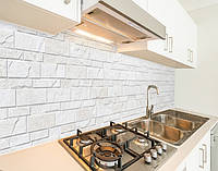 Панель на кухонный фартук жесткая облицовочная плитка, с двухсторонним скотчем 62 х 205 см, 1,2 мм