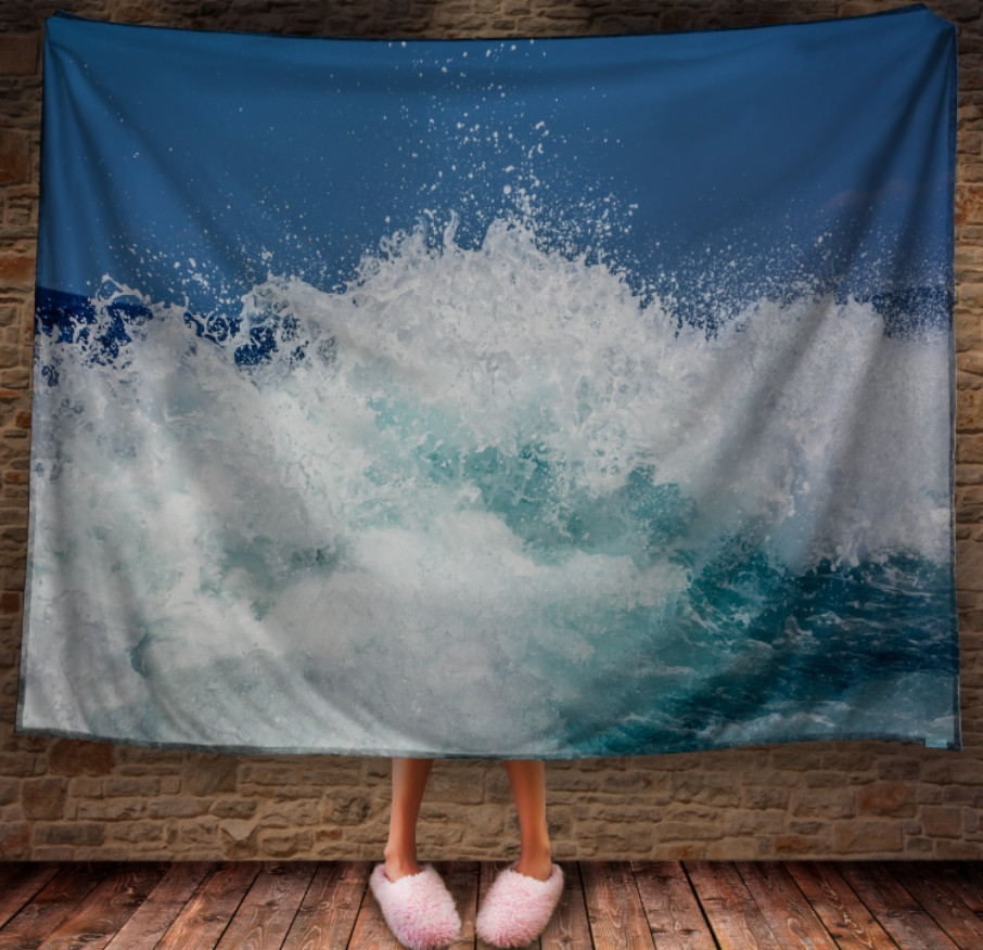 Плед з 3D принтом Sea Wave
