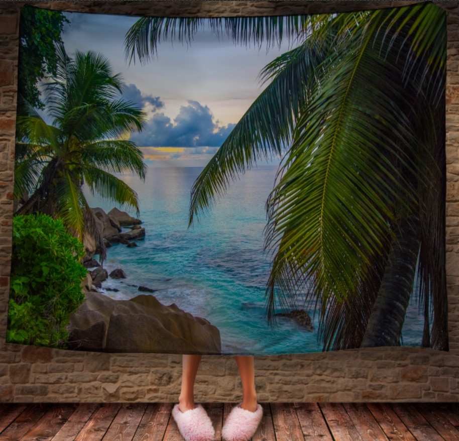 Плед з 3D принтом Paradise island in tropic