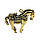 Кулон талісман кінь з цикадой 3х3,5х1 см латунна (C3575), фото 2