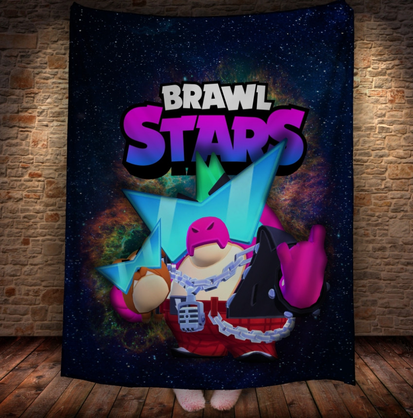 Плед з 3D-принтом на тему Brawl Stars Герої Бравл Старс 150х200 см.