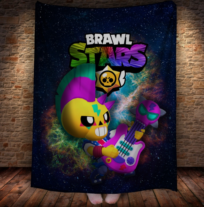 Плед з 3D-принтом на тему Brawl Stars Герої Бравл Старс 150х200 см., фото 1