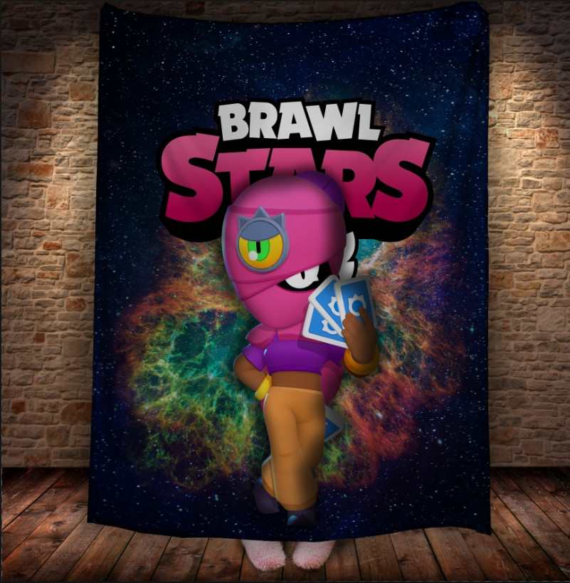 Плед з 3D-принтом на тему Brawl Stars Герої Бравл Старс 150х200 см.