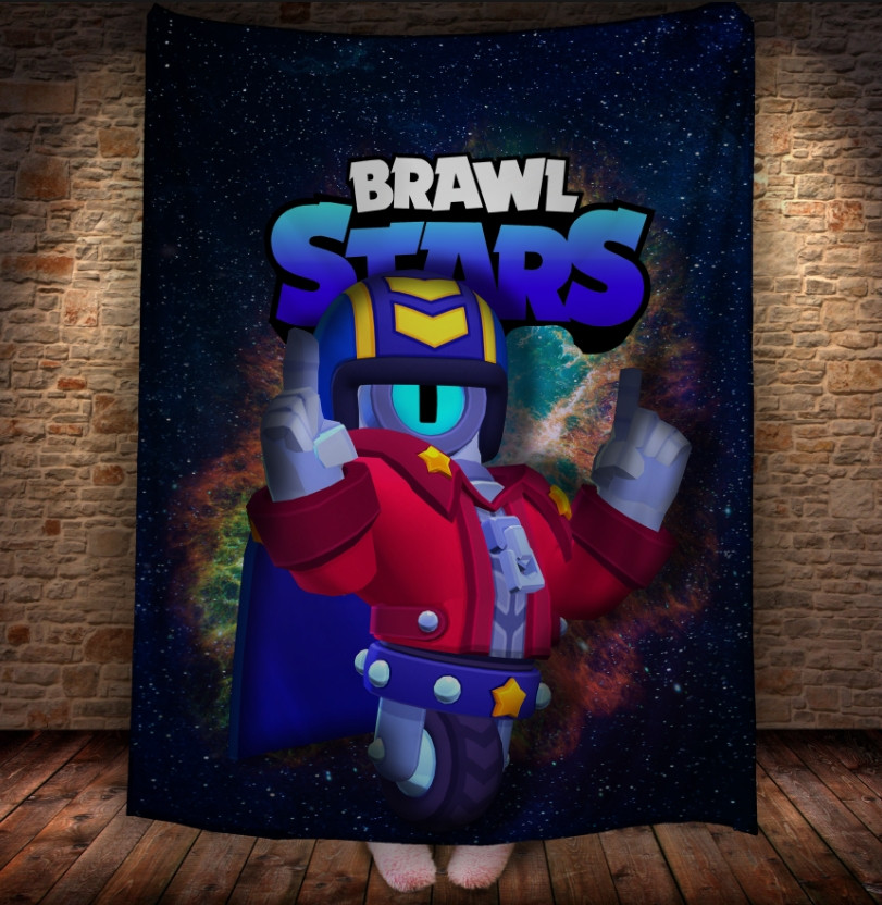 Плед з 3D-принтом на тему Brawl Stars Герої Бравл Старс 150х200 см.