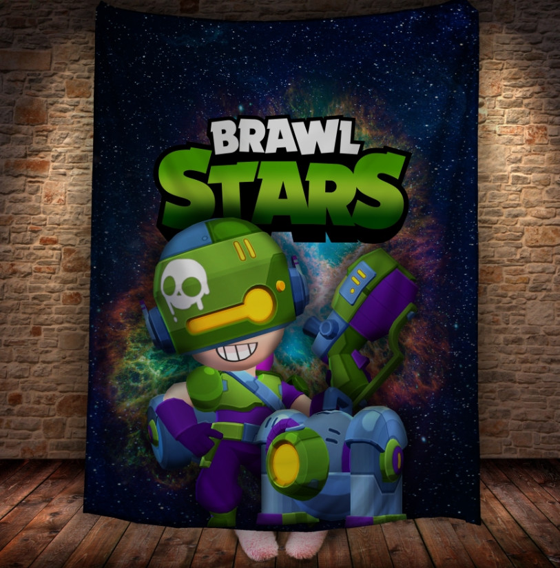 Плед з 3D-принтом на тему Brawl Stars Герої Бравл Старс 150х200 см.