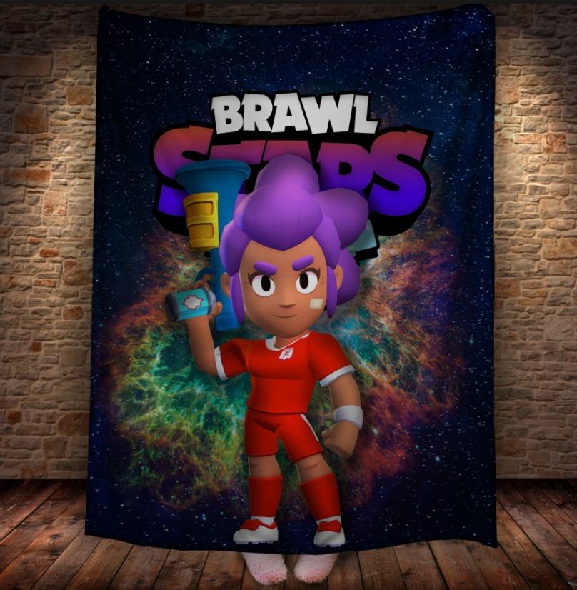 Плед з 3D-принтом на тему Brawl Stars Герої Бравл Старс 150х200 см.