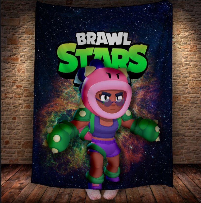 Плед з 3D-принтом на тему Brawl Stars Герої Бравл Старс 150х200 см.