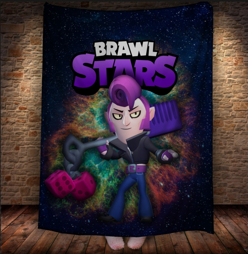 Плед з 3D-принтом на тему Brawl Stars Герої Бравл Старс 150х200 см.