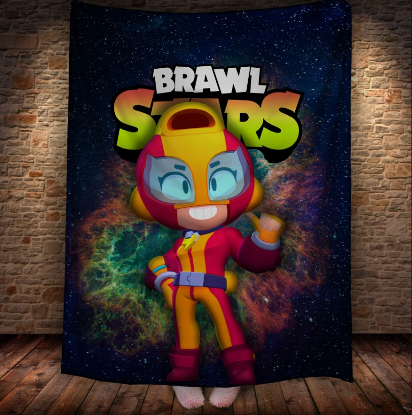 Плед з 3D-принтом на тему Brawl Stars Герої Бравл Старс 150х200 см., фото 1
