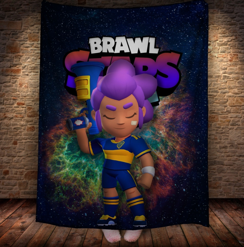 Плед з 3D-принтом на тему Brawl Stars Герої Бравл Старс 150х200 см., фото 1
