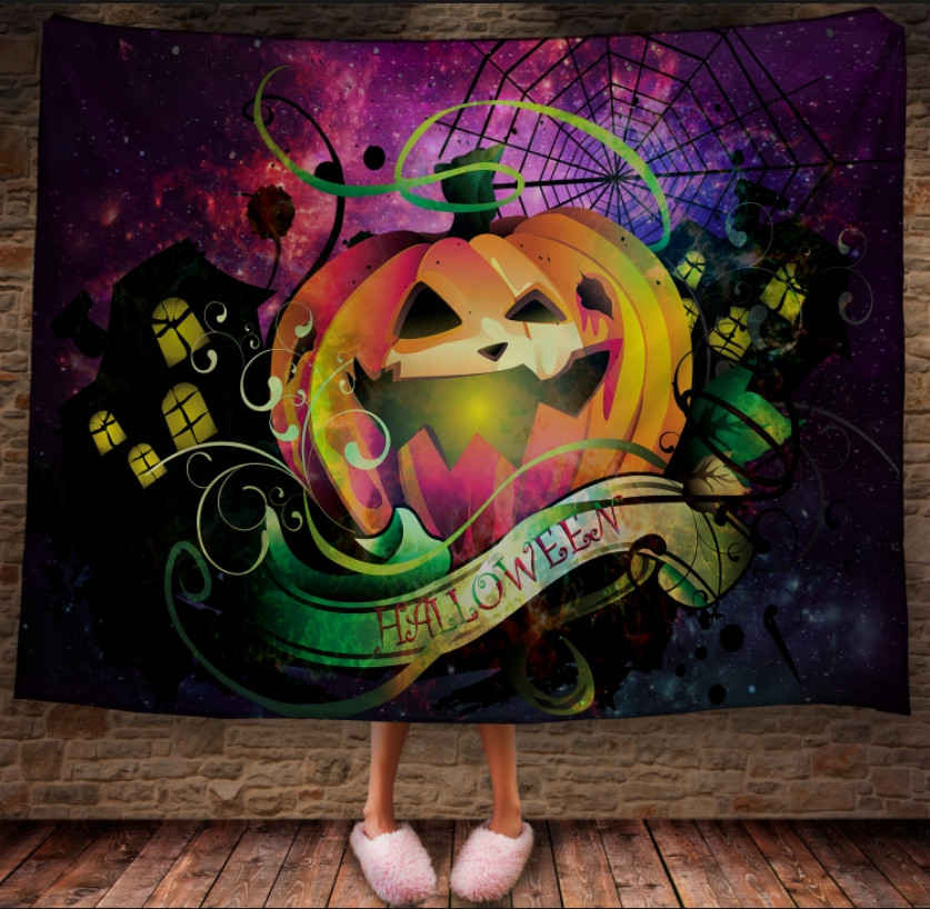 Плед з 3D принтом Казковий Хеловін Happy Halloween (фотозона)