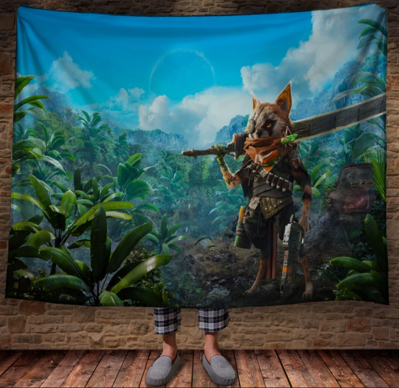 Плед с 3D принтом Biomutant. 150х200 см., фото 1