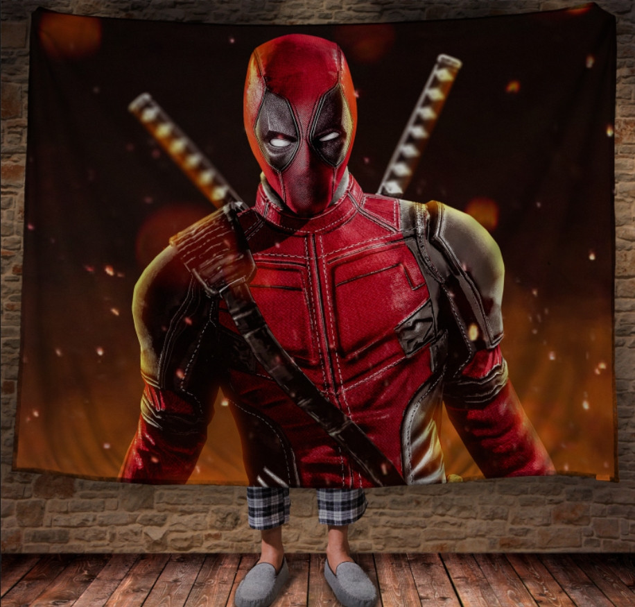 Плед з 3D-принтом Дедпул Marvel.