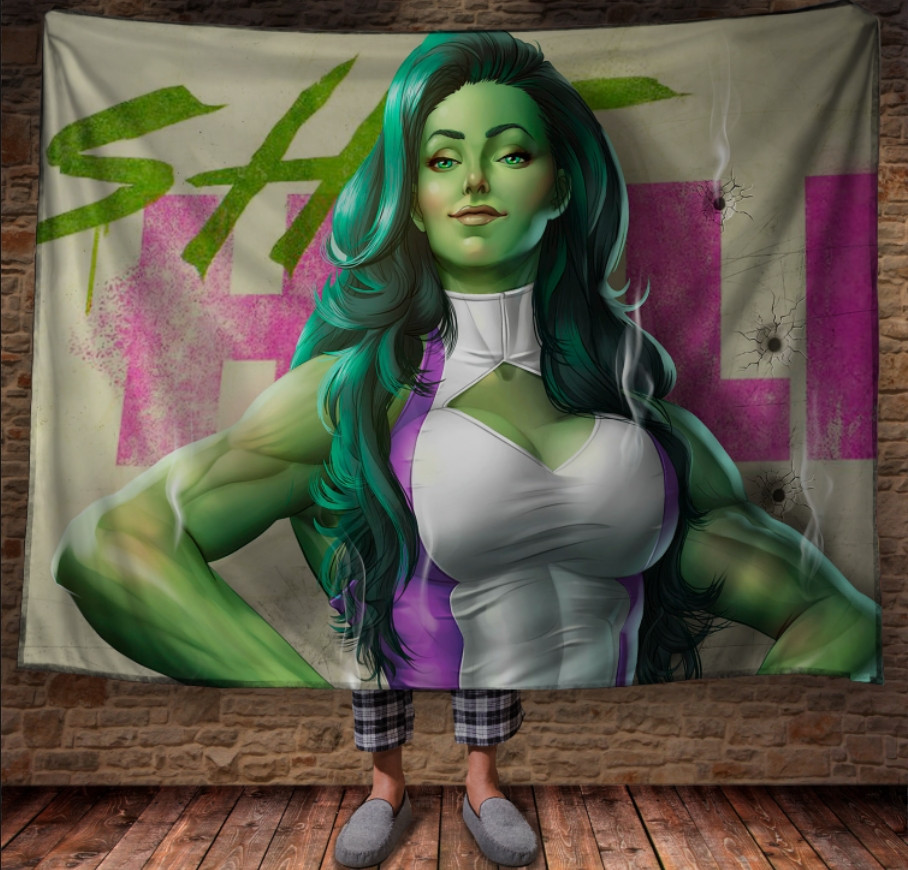 Плед з 3D-принтом Ши-Халк.