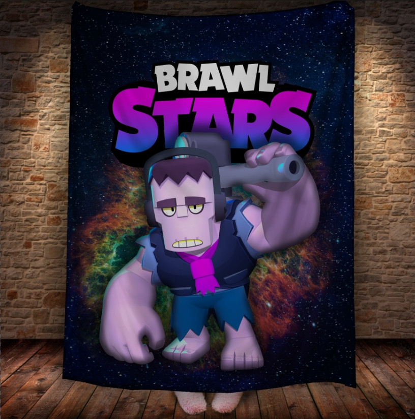 Плед з 3D-принтом на тему Brawl Stars Герої Бравл Старс 150х200 см.