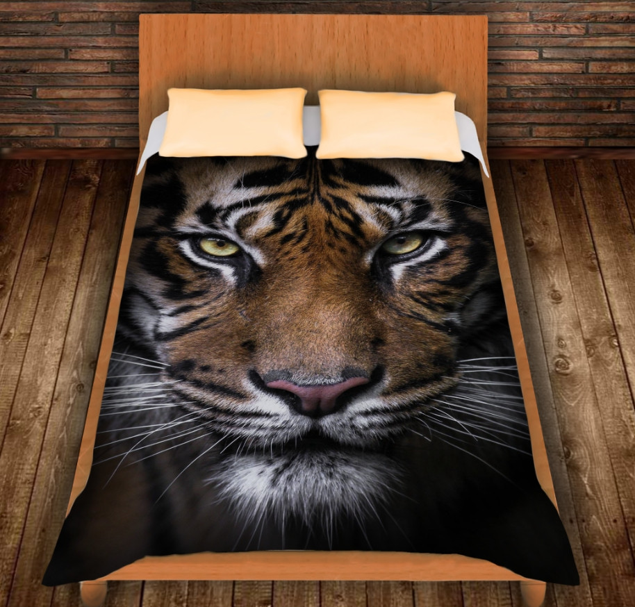 Плед з 3D принтом Морда Тигра Big Fase Tiger
