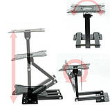 Настінне поворотне кріплення Кронштейн на стіну для TV телевізора від 14 до 42 дюймів до 35 кг., фото 3