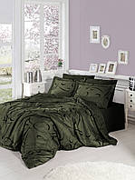 Комплект постельного белья First Choice Calisto Dark Green сатин 220-200 см темно зеленый