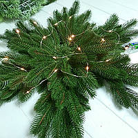 Гірлянда - роса на батарейках 2 м. Жовтий теплий світло.