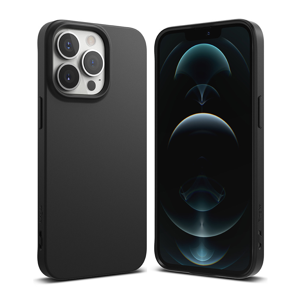 Тонкий матовий чохол для iPhone 13 Pro Max чорний силіконовий