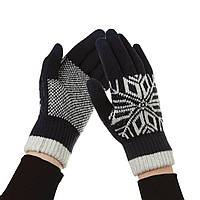 Перчатки ArmorStandart Touch Gloves Snowflake с орнаментом black (ARM59993)