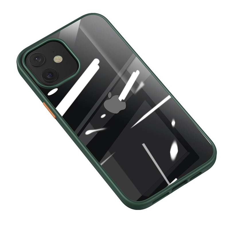 Чохол-накладка USAMS Janz series для iPhone 12 Pro Max 6.7" Janz series Прозорий/ Зелений (926575)