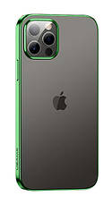 Чохол-накладка USAMS King series для iPhone 12 Pro Max 6.7" Прозорий/ Зелений (924861), фото 4