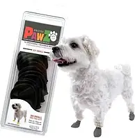 Гумові шкарпетки — взуття для собак PAWZ (Поуз) розмір XS (12 штук) Чорний