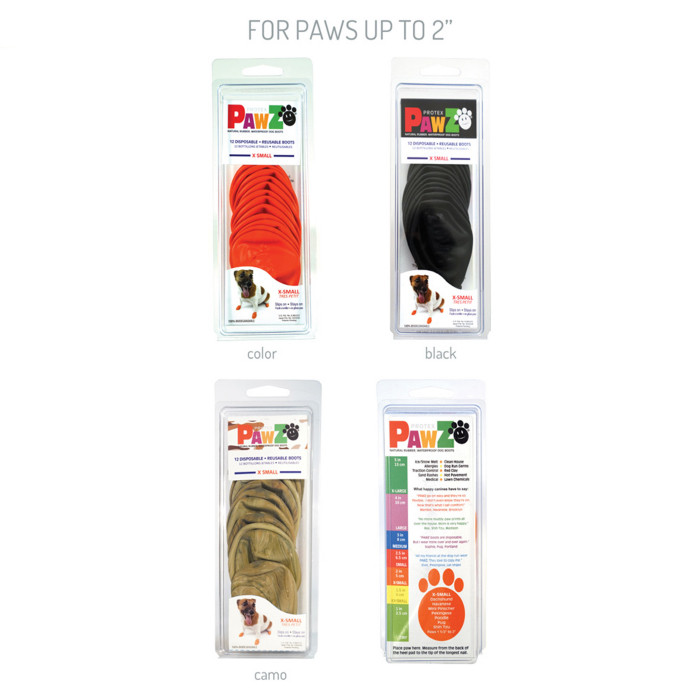 Резиновые носки - обувь для собак PAWZ (Поуз) размер XS (12 штук) Черный - фото 4 - id-p1522167104