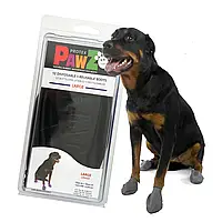 Різинові шкарпетки - взуття для собак PAWZ (Поуз) розмір L (12 штук) Чорний