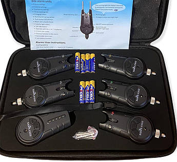 Набір сигналізаторів клювання 5+1 Sams Fish SF24199-S5 з пейджером у кейсі