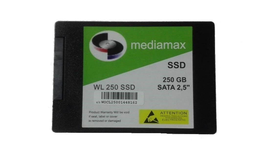 SSD 250GB Mediamax 2.5 SATAIII TLC (WL 250 SSD) Refurbished наработка до 1%
