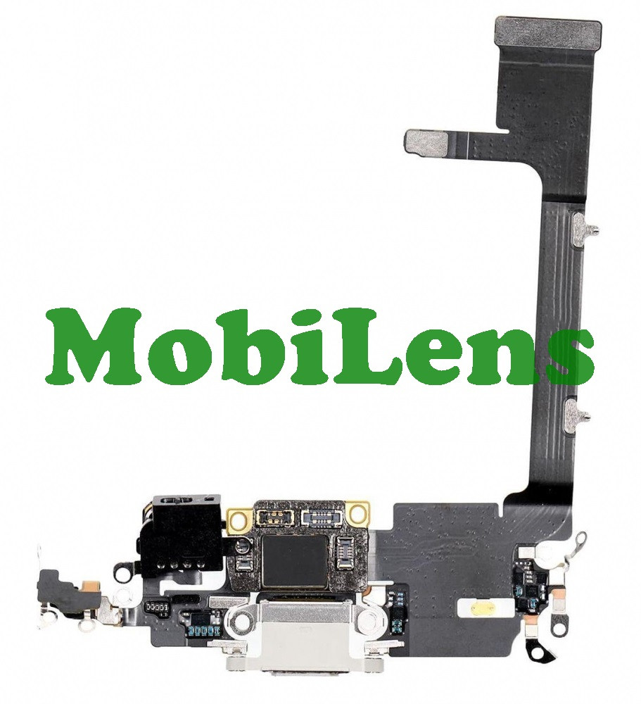 Apple iPhone 11 Pro Шлейф із роз'ємом заряджання та мікрофоном білий