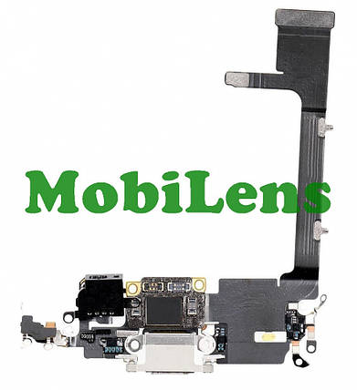 Apple iPhone 11 Pro Шлейф із роз'ємом заряджання та мікрофоном білий, фото 1