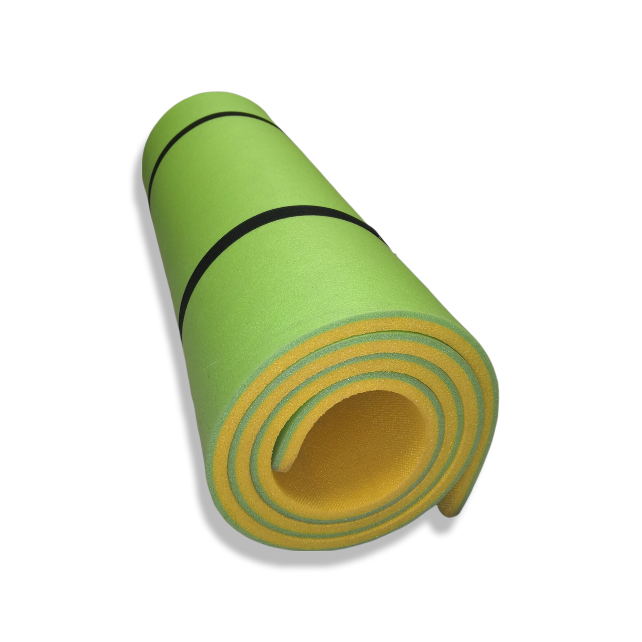 Килимок туристичний КАРПАТИ 1800х600х12 жовто-зелений, фото 1