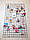 Дошка візуалізації та планування настінний Мудборд Wuw з прищіпками 100х60 см Чорний, фото 2