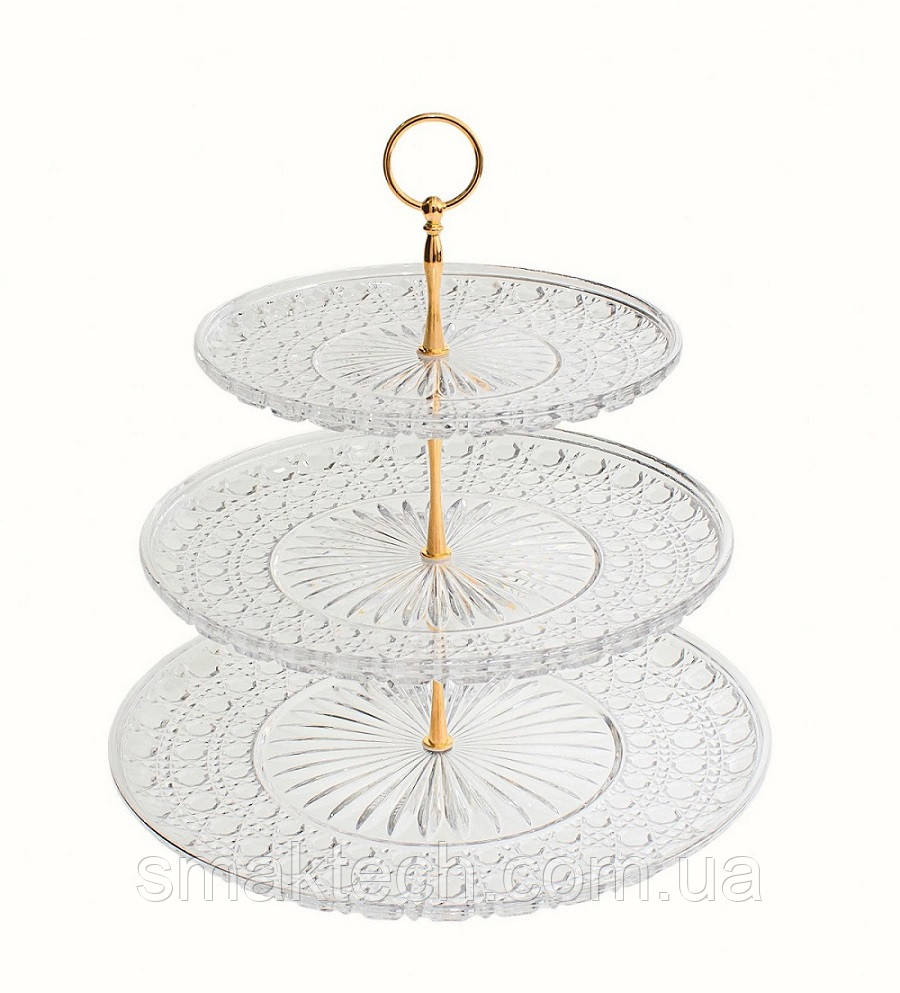 Етажерка 3 яруси з полікарбонату Diamond 20×35×35×35 см