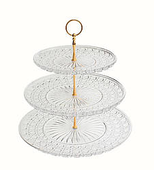 Етажерка 3 яруси з полікарбонату Diamond 20×35×35×35 см